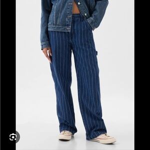 Blue Pinstripe Denim Jeans size 29 US 8P